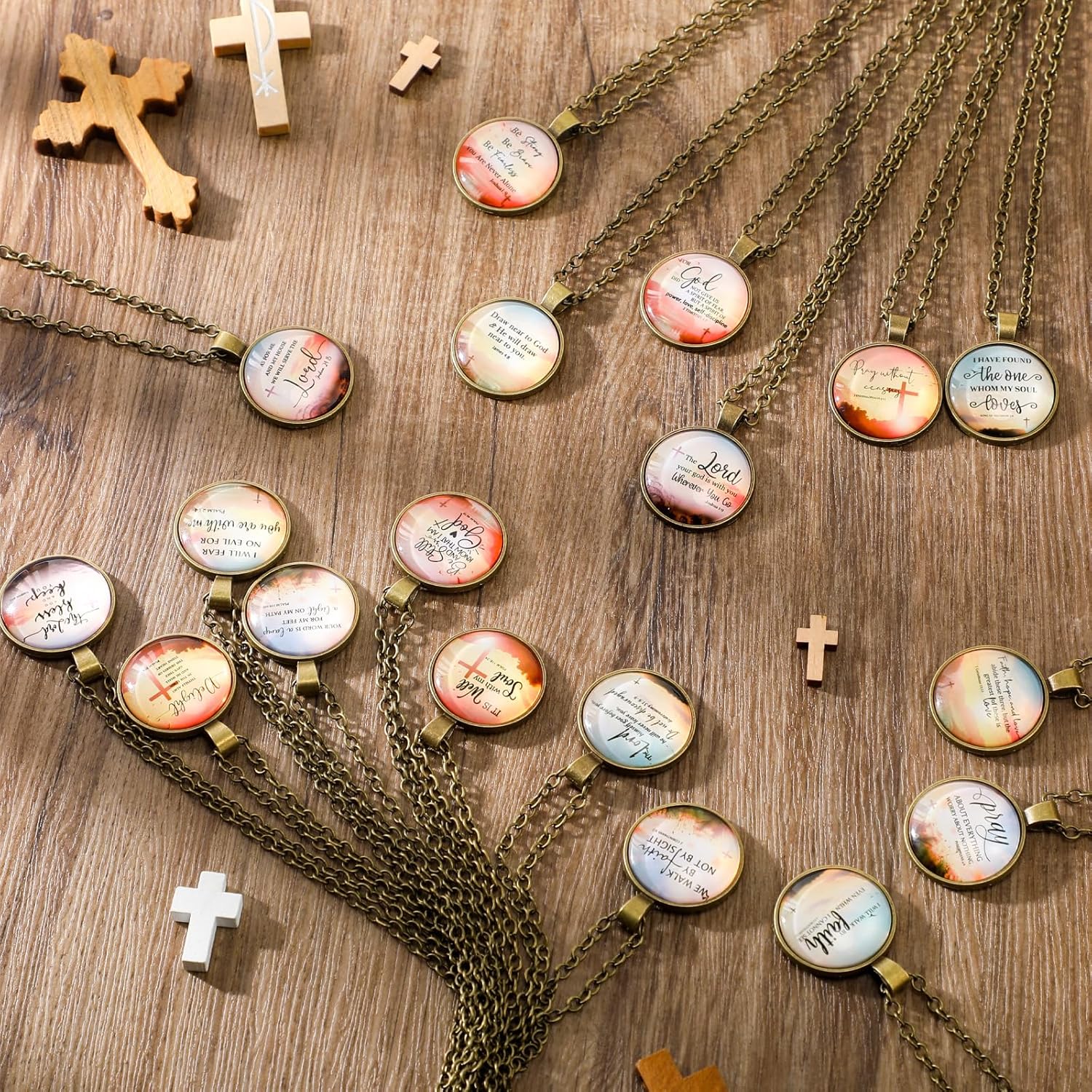 Remuuly Christian Necklaces for Women Bulk Faith Bible Verse Necklace Inspirational Religious Gifts Cross Pendants - Image 5