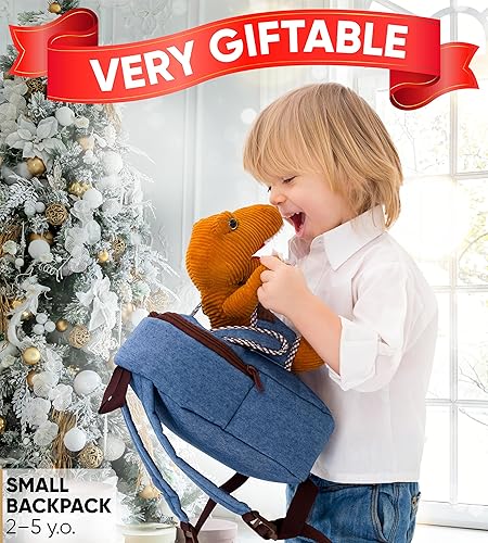 Miniatura 2 de Naturally KIDS Mochila de dinosaurio pequeña y mini juego de juguetes de peluche de dinosaurio