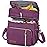 MIYCOO Lunch Bag & Lunch Box for Women Men, Double Deck Leakproof Insulated Soft Large Adult Camping Cooler bag for Work, Beach, Picnic, Travel (Purple, 15L)