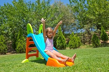 FEBER - Slide Plus Water Slide, with Hose Hole, Non-Slip Stairs, Resistance and Easy Assembly, for Children 2 to 7 Years, Famosa (FEL08000)