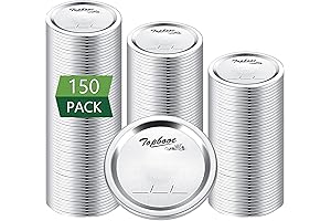 Regular Mouth Canning Lids Perfect Fit for Your Mason Jars (150 Pack)