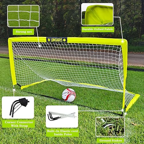 Miniatura 4 de Portería de fútbol  Red plegable para niños y jóvenes  Portería de fútbol interior + exterior con bolsa de transporte  Fácil instalación  Varios