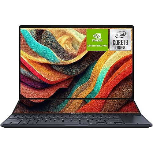 ASUS Zenbook Pro 14 Duo Laptop, Intel Core i9-13900H, 14,5" Touch Display, 32 GB DDR5 RAM, 2 TB SSD, NVIDIA Geforce RTX 4050, Backlit Keyboard, Windows 11 Home, Black
