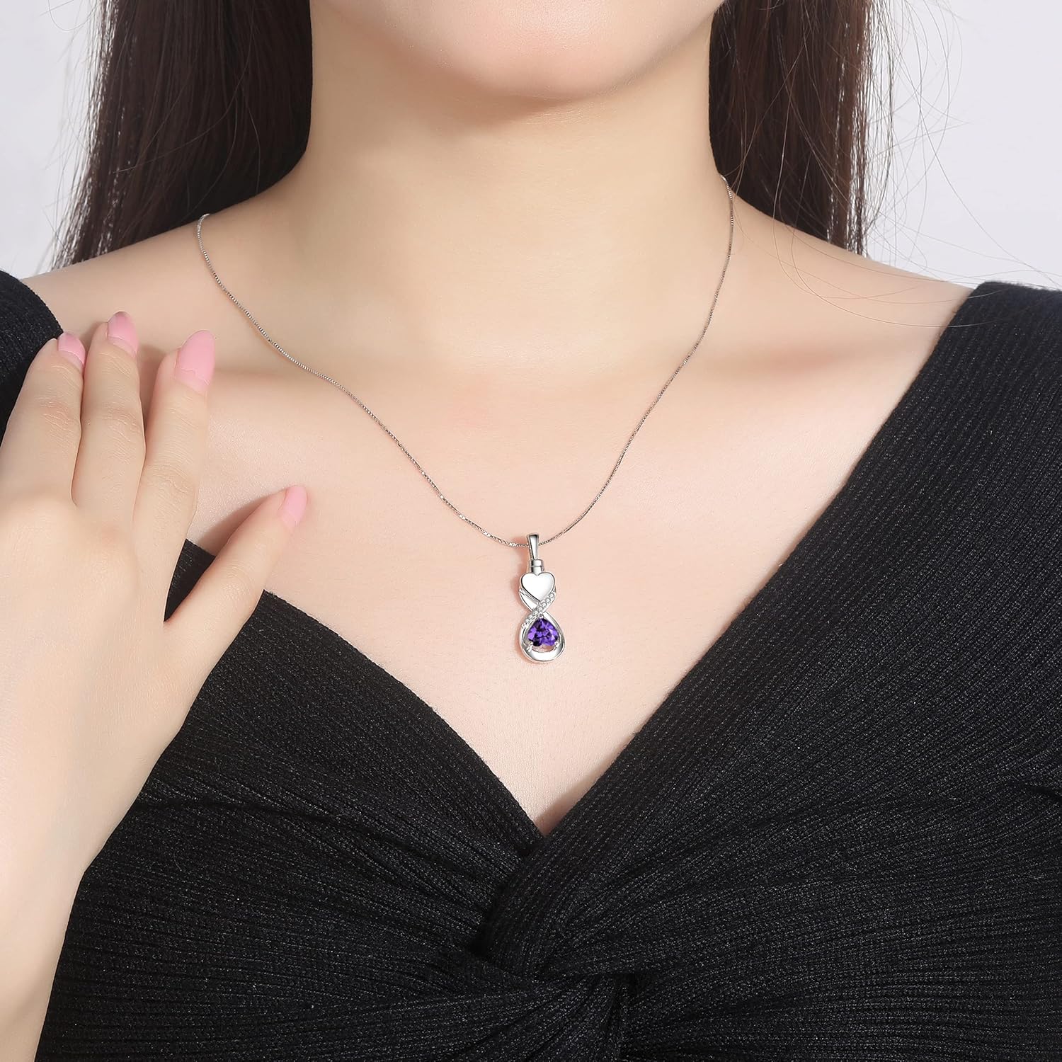 Sterling Silver Urn Neckalce for Ashes for Women: Cremation Jewelry for Women - Ashes Keepsake Pendant Memorial Jewelry Gifts for A Loss of Loved Ones - Image 5