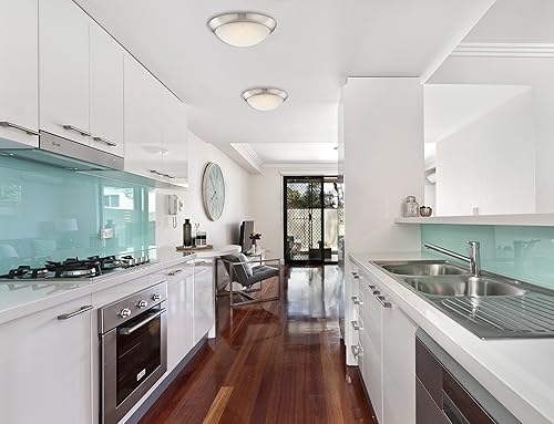 Miniatura 2 de Westinghouse Lighting 6308800 - Lámpara LED de techo empotrada de 11 pulgadas, acabado de níquel cepillado con vidrio de alabastro blanco, 11 x 11 x