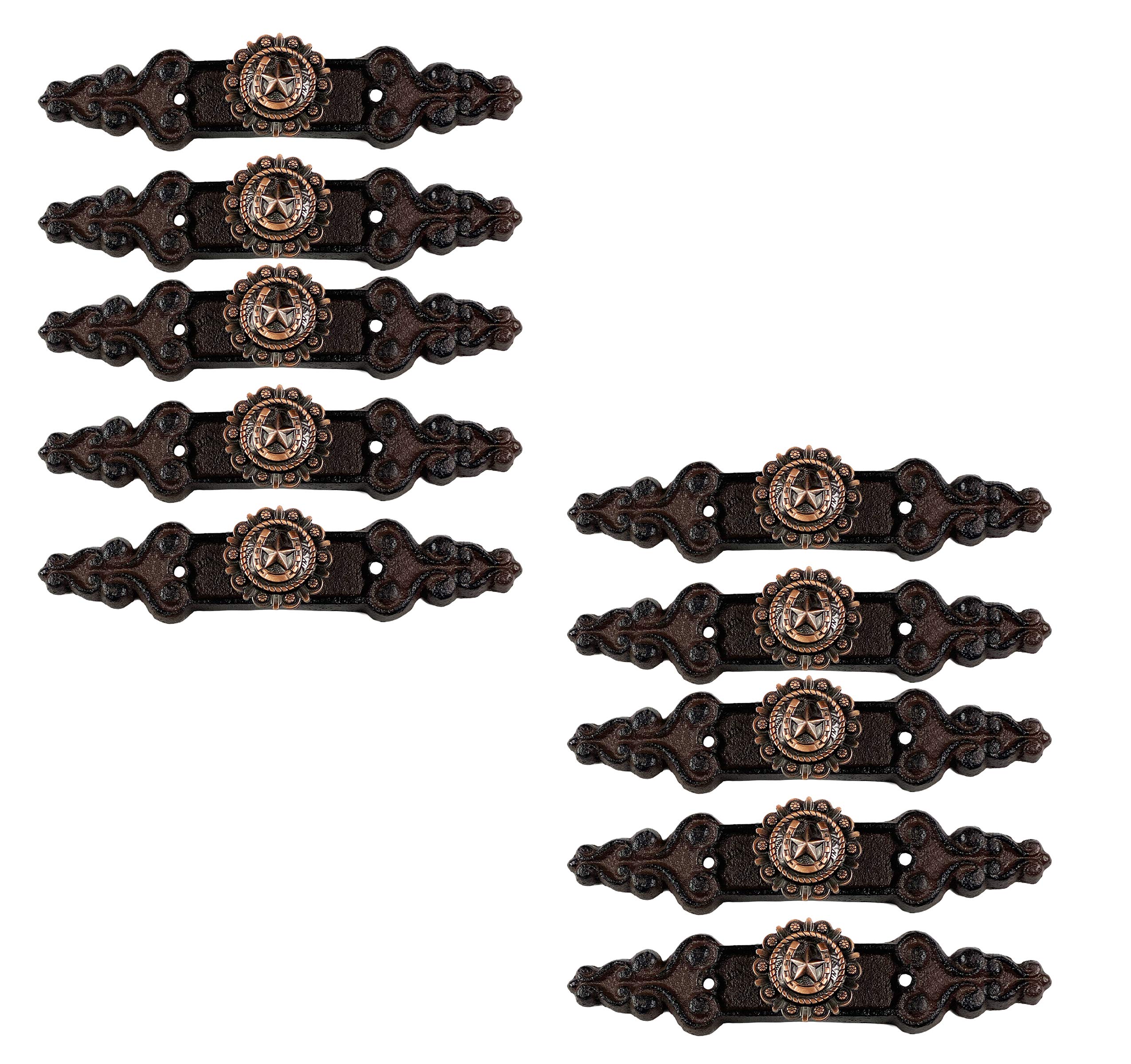 Buy Urbalabs Cast Iron Large Copper Horseshoe Concho Star Knobs Kitchen