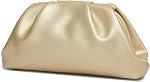 YUWITA Soft PU Leather Clutch Purses for Women Formal Elegant Luxurious Evening Bag