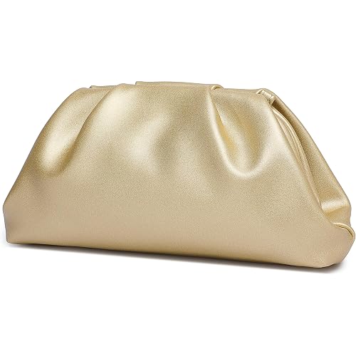 YUWITA Soft PU Leather Clutch Purses for Women Formal Elegant Luxurious Evening Bag