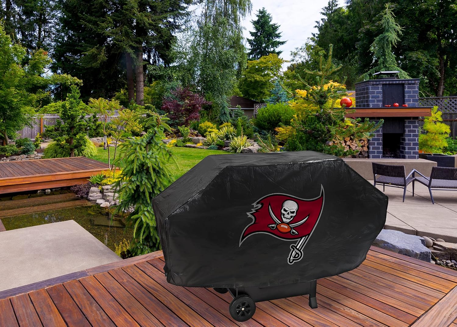 Rico Industries NFL Tennessee Titans Deluxe Vinyl Padded Grill Cover : Everything Else