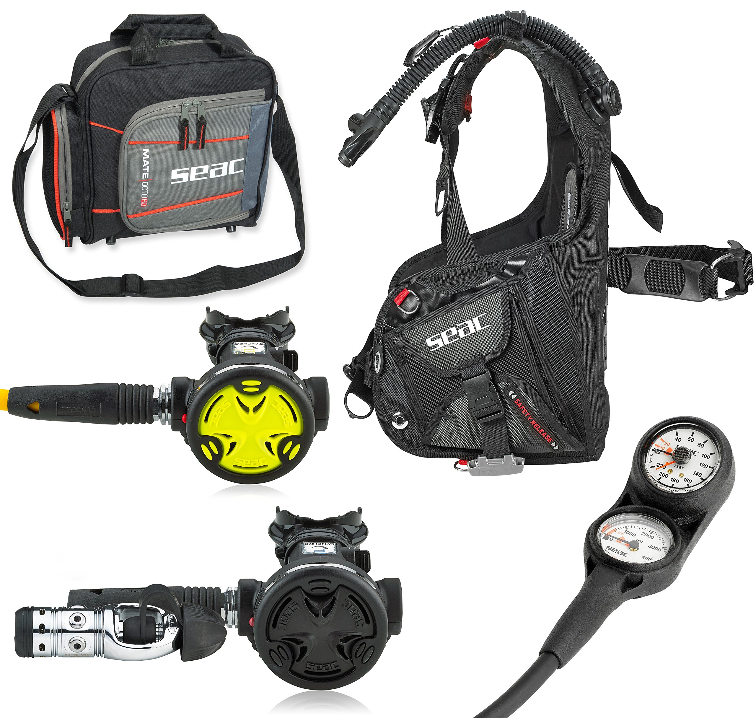 Buy SEAC Smart BCD Scuba Regulator Dive Gear Package Online at