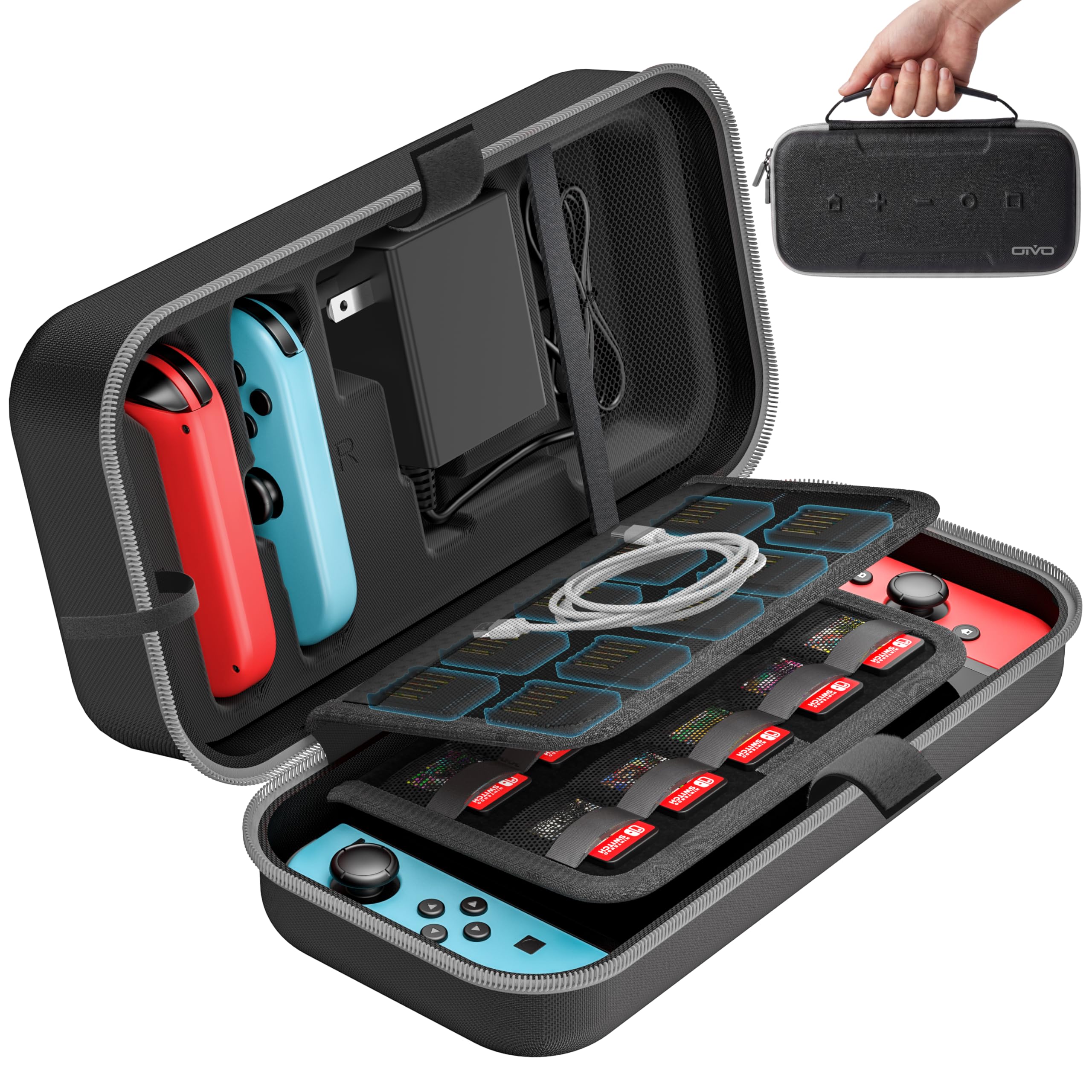 Amazon.co.jp: 【Switch/Switch有機elモデル対応】Switch ケース OIVO