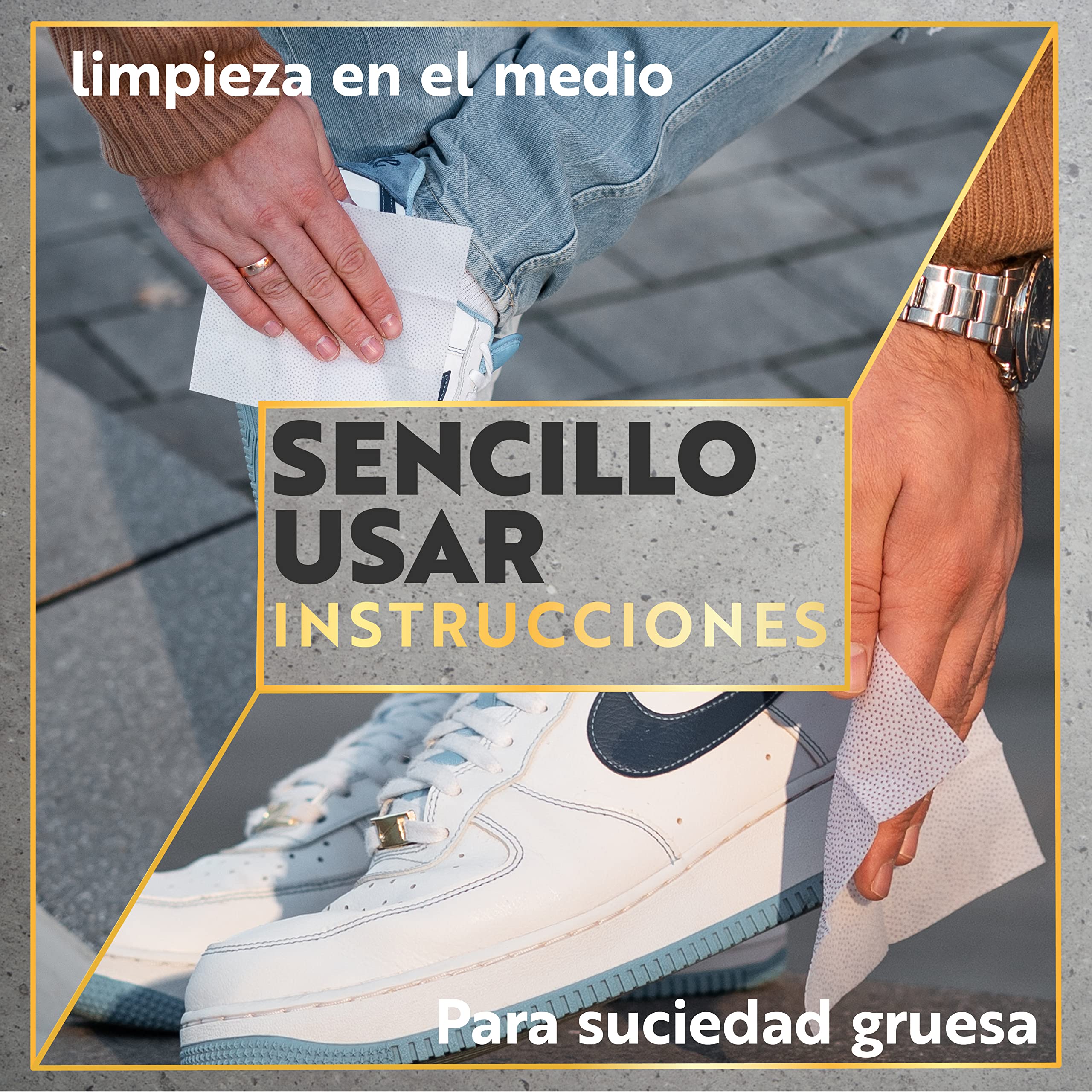 Canzt Sneaker Wipes – Toallitas limpiadoras para zapatillas y calzado, limpieza rápida y eficaz en cuero, ante, nubuck y tejido – Pack de 30 unidades individuales