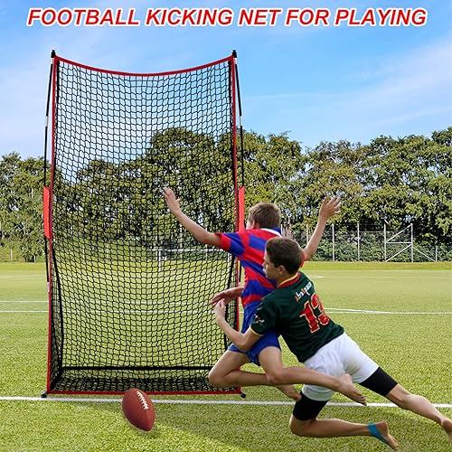 Miniatura 4 de Red de fútbol para patadas, red de fútbol, red de lanzamiento de fútbol, red de práctica de patadas de fútbol de 4 x 7 pies, red de entrenamiento de