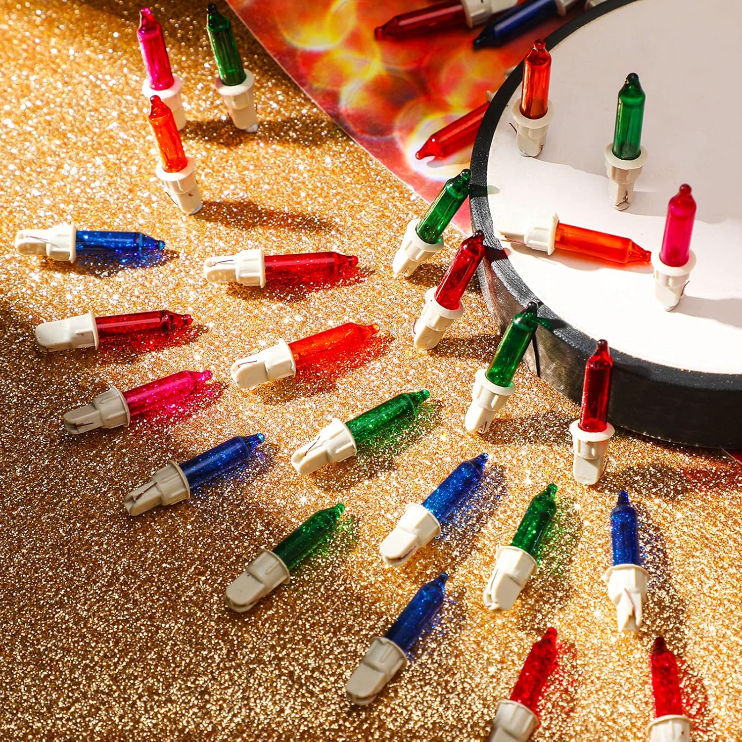 100 Pieces 2.5 Volt Christmas Mini Lights Replacement Bulbs