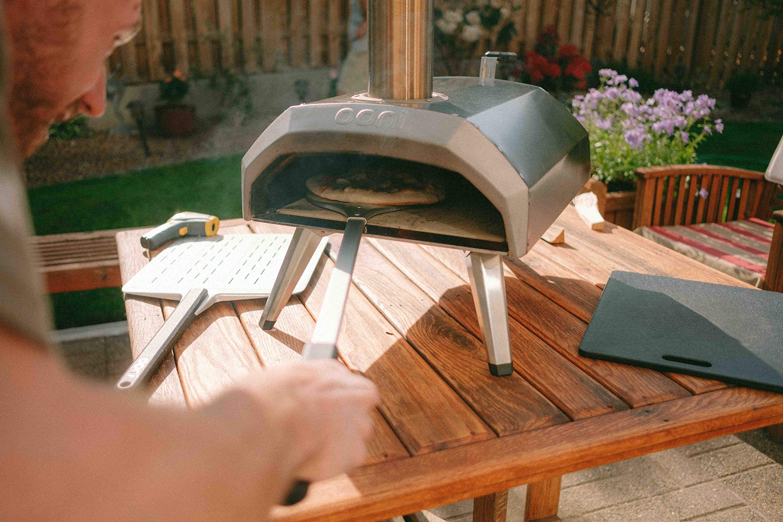 Ooni Pizza Turning Peel Long Handle Lightweight Metal Pizza Peel for