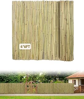 12 Cheap Fence Ideas That Look Good on a Budget 9 Natural Bamboo Fencing, Rolled Bamboo Privacy Fence 4 ft H x 6 ft L x 0....