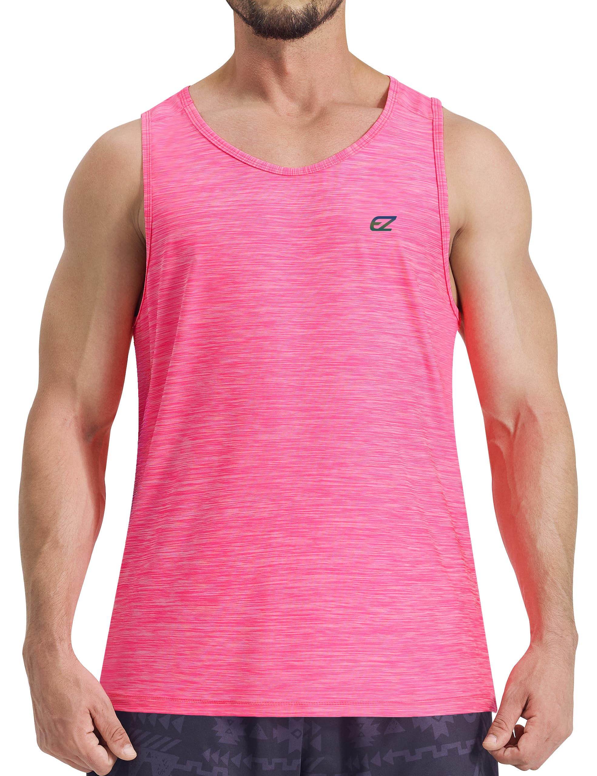 EZRUN Quick Dry Men's Athletic Tank Top: Performance Sleeveless Shirt for Gym, Running, and Swim