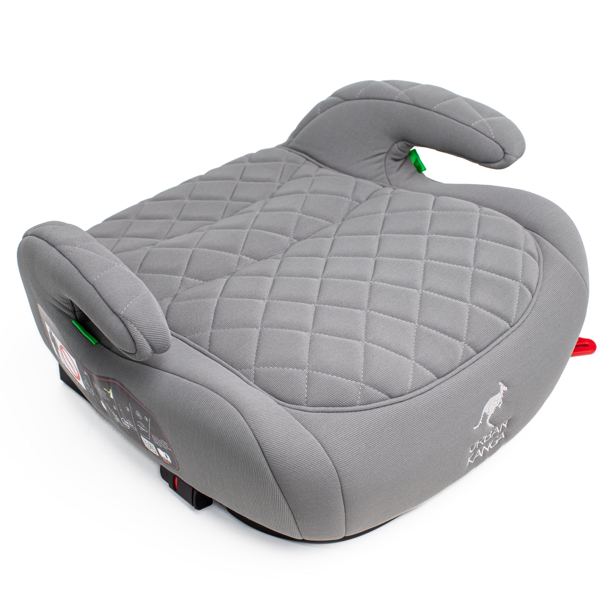Urban Kanga Wombat Isofix podwyższenie fotelika samochodowego, 125-150 cm, grupa 3 (szare, pikowane)