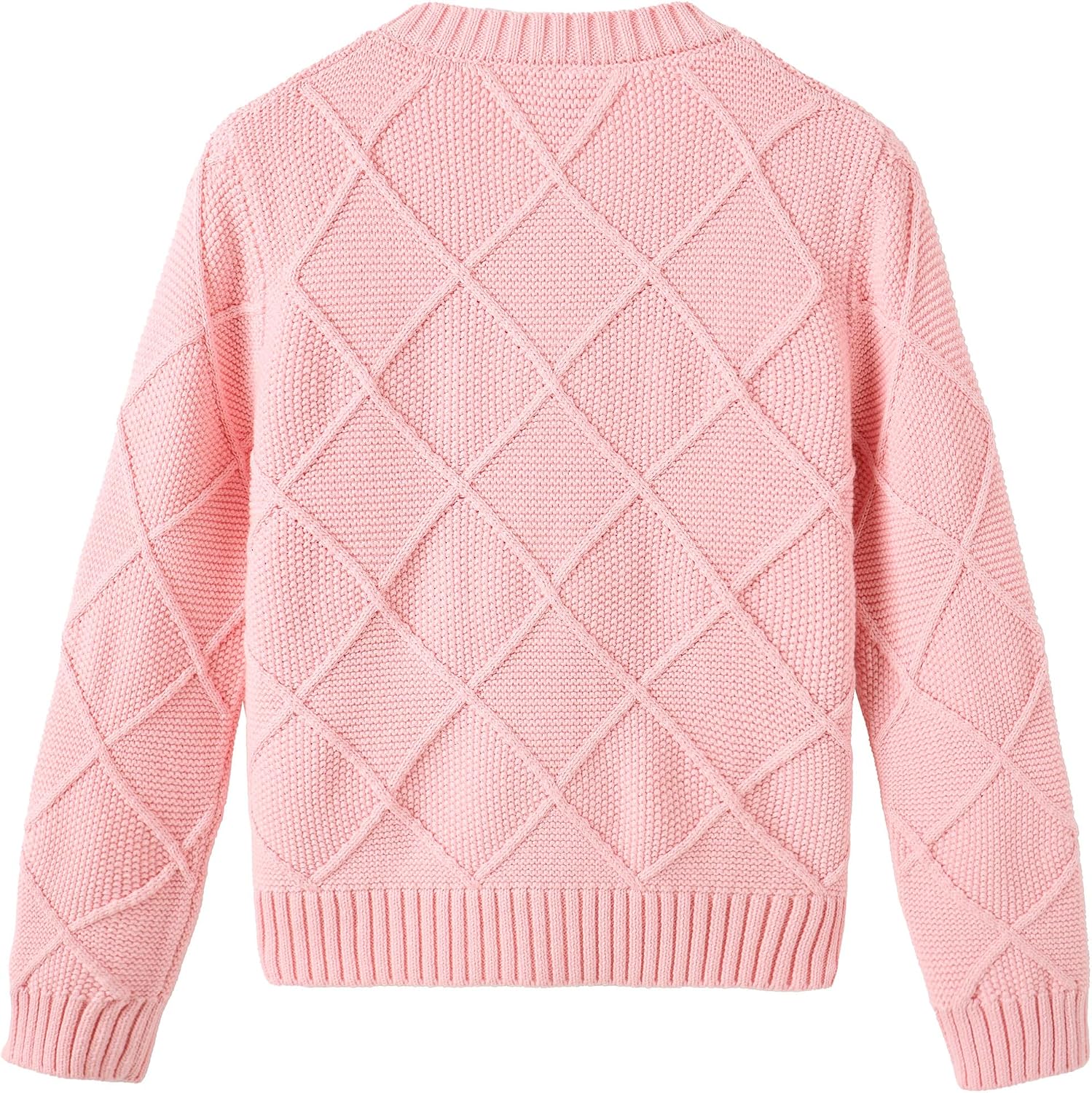 UMELOK Girls Cardigan Sweater Full Zip-Up Long Sleeve School Uniform Cotton Fall Jacket 6-14Y
