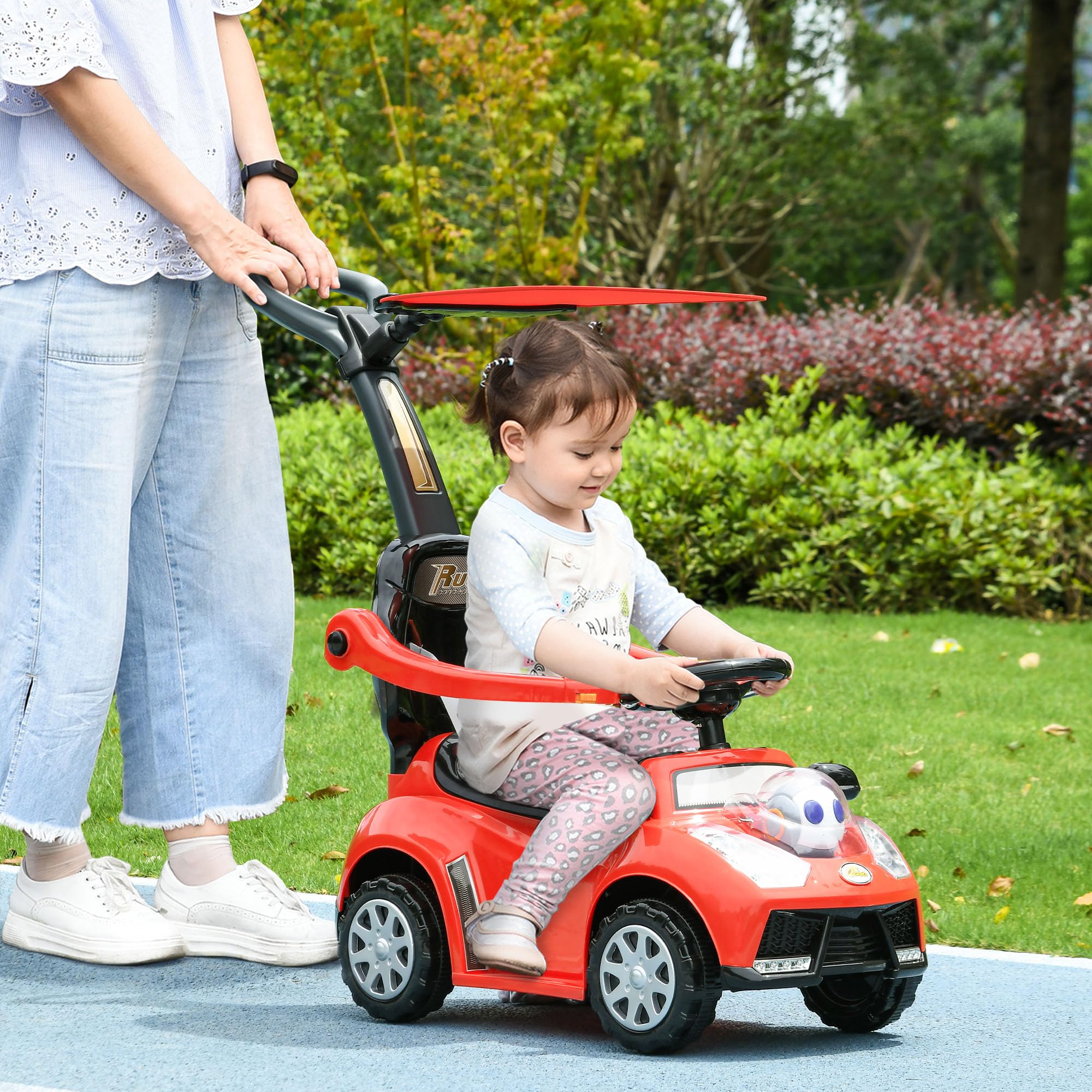 Amazon.com: Qaba Push Car for Kids 1-3 Years, 3 in 1 Ride on