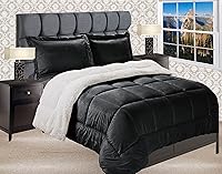 Vista 31 de Elegant Comfort Softest - Juego de edredón de 3 piezas de microvisón de alta calidad, suave, acogedor, con respaldo de sherpa, reversible