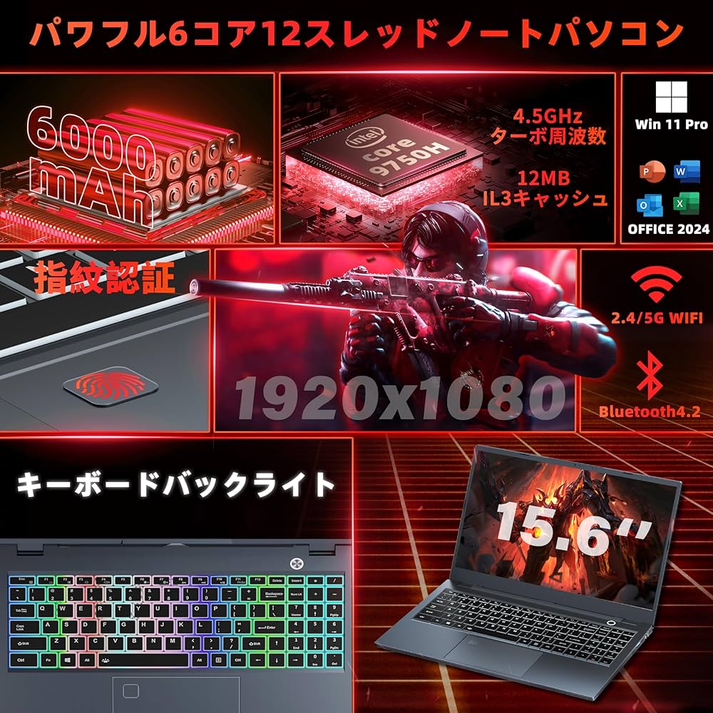 Amazon.co.jp: SERYUB Corei7ノートパソコン【Windows11&Office2024