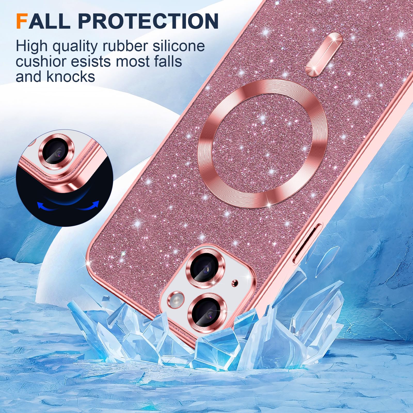 Case & Me CMCOVCAMTMSIP1567P Cover magsafe trasparente iphone 15 plus, rosa | Custodie per cellulari in Offerta su Stay On | Stay On