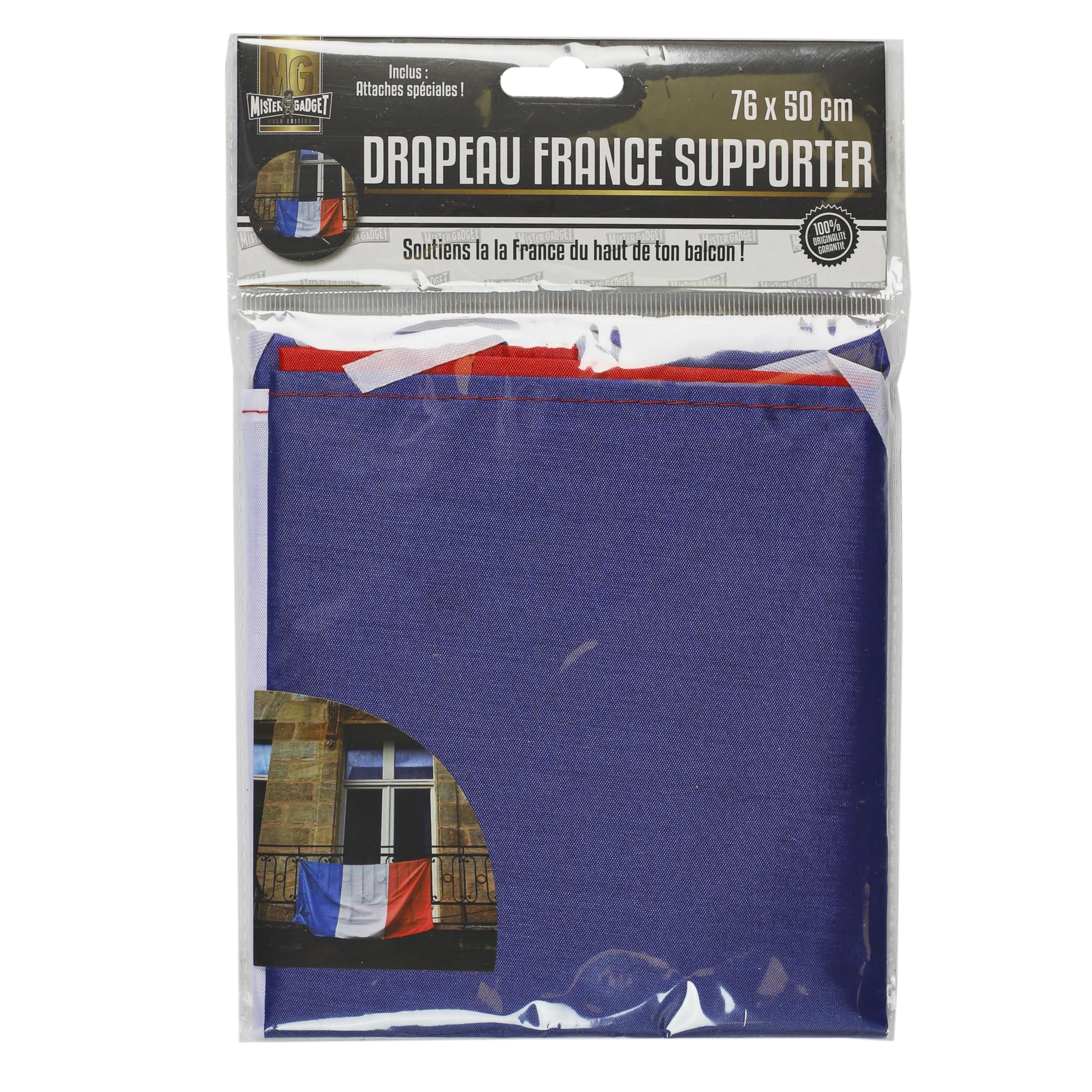 MISTER GADGET MG3461 Drapeau Français 70x50cm pour Fêtes Nationales Bleu Blanc Rouge