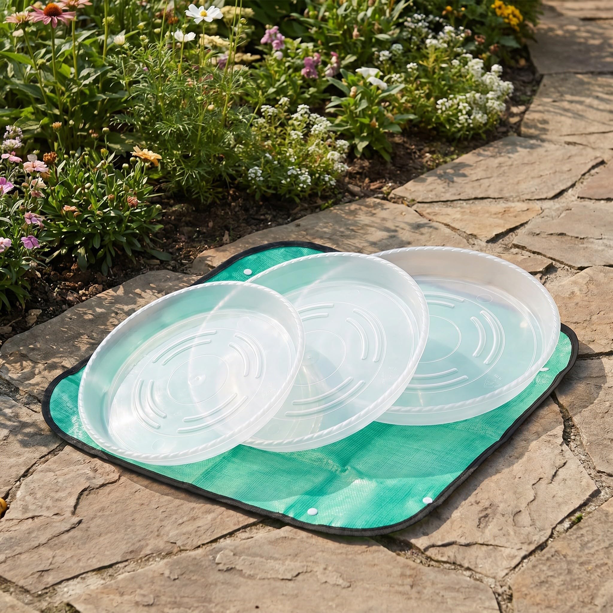 Kit de Dalles de Mosaïque Soi-même pour Jardin, Moules Modulaires