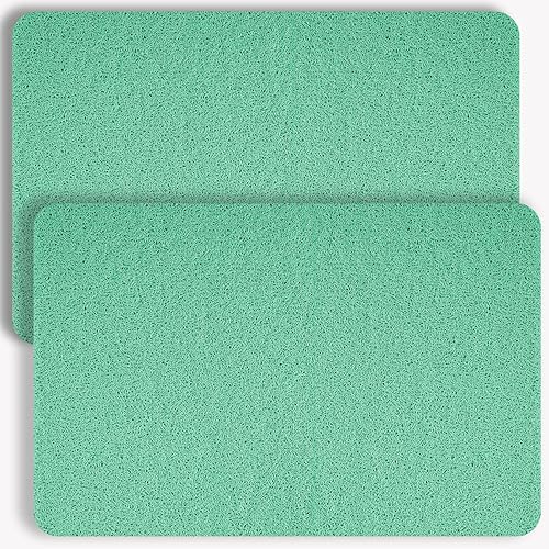 Miniatura 24 de Tapete antideslizante de secado rápido para bañera, piso, baño, ducha, cocina, hogar, hotel (color verde claro, 40 x 16 pulgadas) Verde
