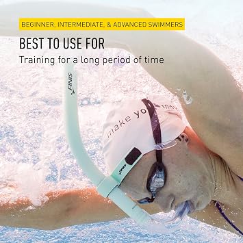 FINIS Glide Center-Mount Swim Snorkel for Adults - Adjustable Fit - Technique & Endurance Training