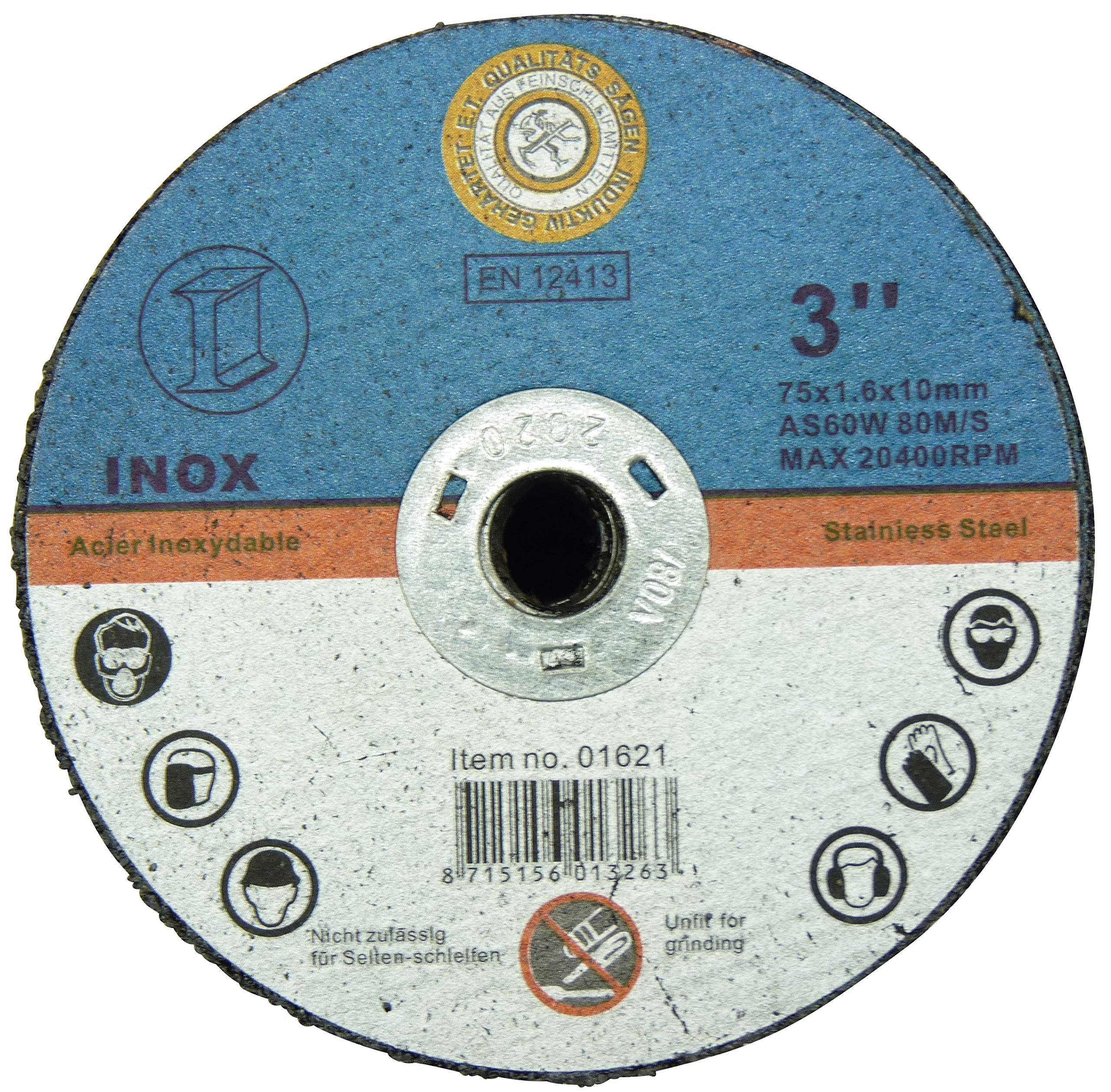 20 Dischi Da Taglio Per Smerigliatrice Ø75x1.6x10 Mm - Per Metallo, Acciaio E Inox, 12200 Giri/min - Foto 8