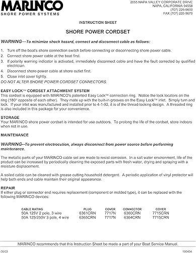 Vista 12 de Marinco 30 Amp y 50 Amp Marine Shore Power Inlets
