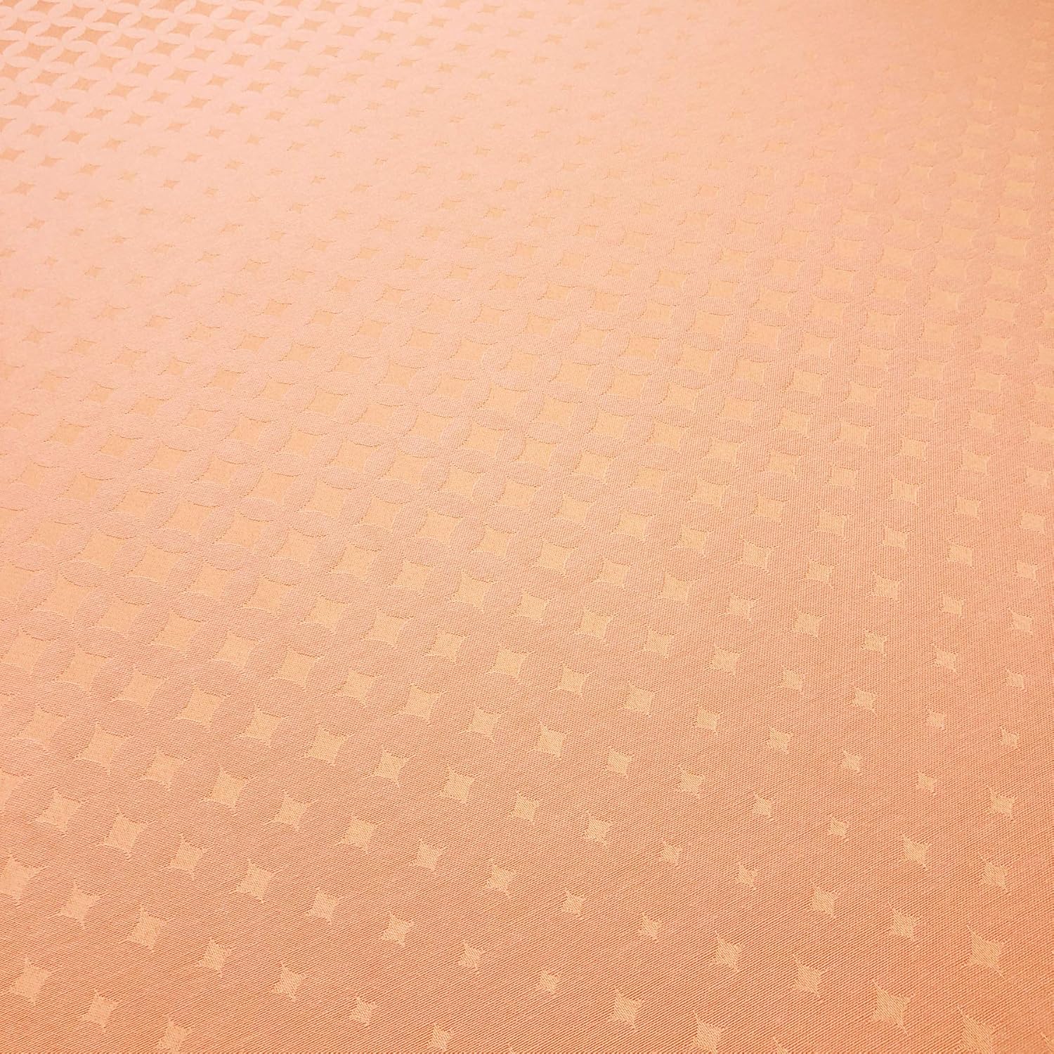 CAIT CHAPMAN HOME COLLECTION Tone-on-Tone Simple Chic Geometric Jacquard Woven Tablecloth (60" x 120" Rectangular, Cantaloupe)