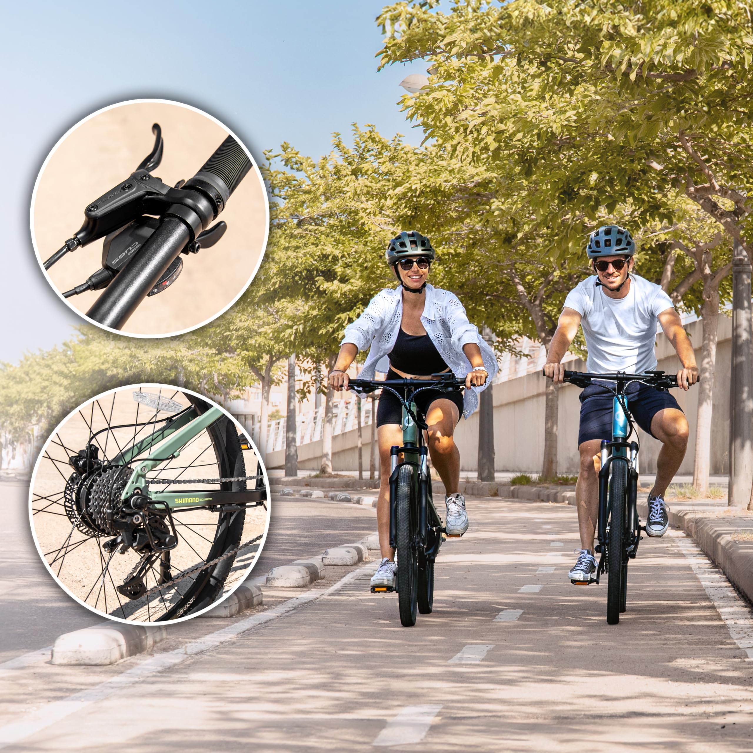 Cecotec Bicicleta Eléctrica de Montaña Mountain Millor. Ruedas de 27,5", 90Km de Autonomía, Doble Suspensión, Cambio Shimano 18 Velocidades y Doble Disco de Freno Hidráulico