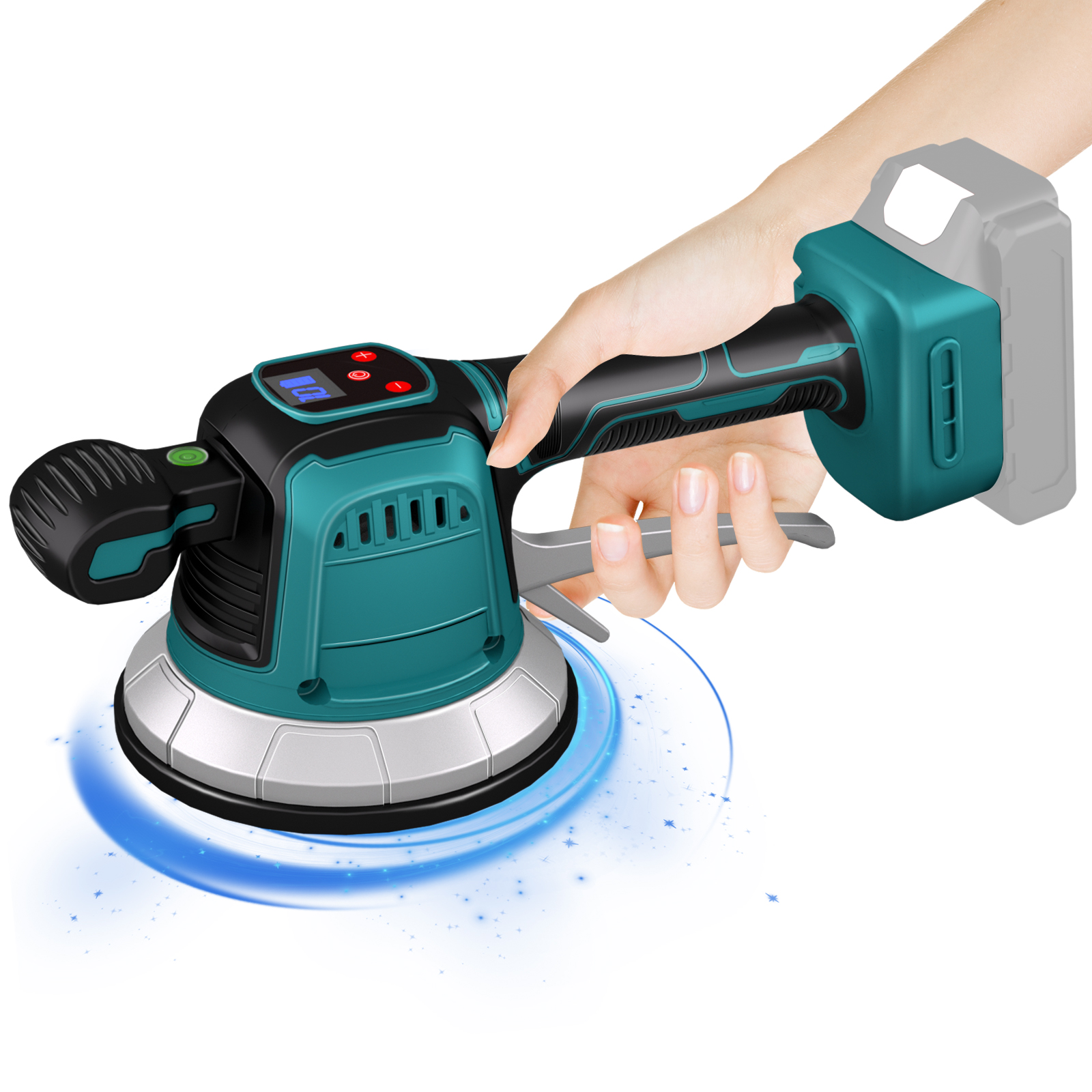 Machine à Vibrer Les Carreaux Pour Batterie Makita 18V - Ventouse 4,7" - 5 Vitesses, Capacité 60kg