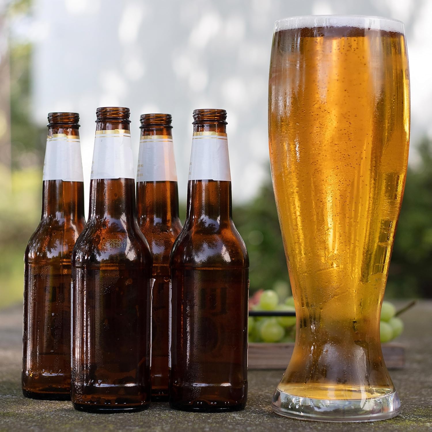 Oversized XL Beer Glasses (2 Pack) - 53 oz - Each Holds up to 4 Bottles of Beer - Fun Giant Glassware for Bachelor Parties, College & Birthdays - Unique Gift Idea for Father's Day