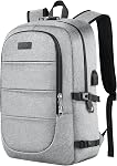 Travel Laptop Backpack, 17.3 inch Anti Theft Business Laptop Backpack with USB Charging Port and Headphone Interface, Computer Backpack for College School Student Work Men & Women