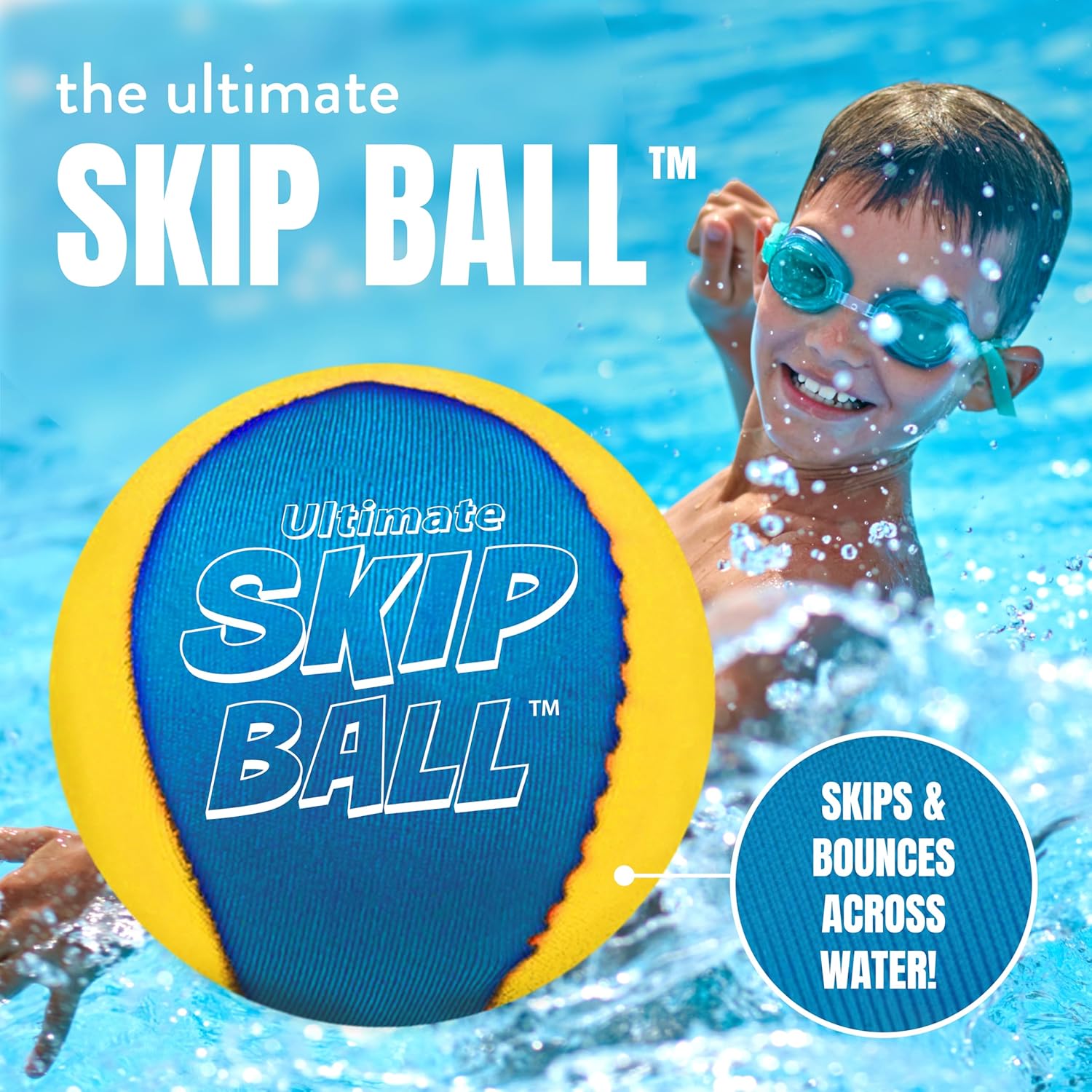 Activ Life The Ultimate Water Skip Balls, Water Bouncing Ball for Swimming Pool, Beach Toys for Friends, Family, Kids and Adults
