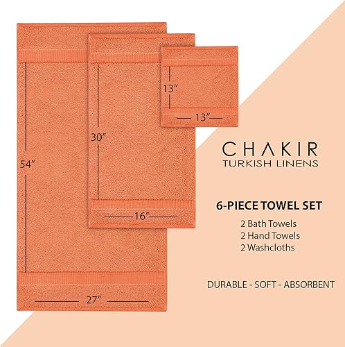 Vista 232 de Chakir Turkish Linens - Toallas de baño turcas de 100% algodón (35 x 70 pulgadas, toallas de baño grandes, color rosa)