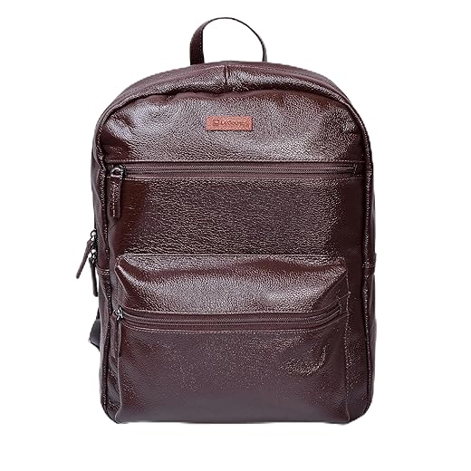 Kit Mochila de Couro Legítimo + Carteira - Elegante, Resistente e Impermeável com Compartimento para Notebook e Tablet para Viagem, Trabalho, Escola, Faculdade e Presente