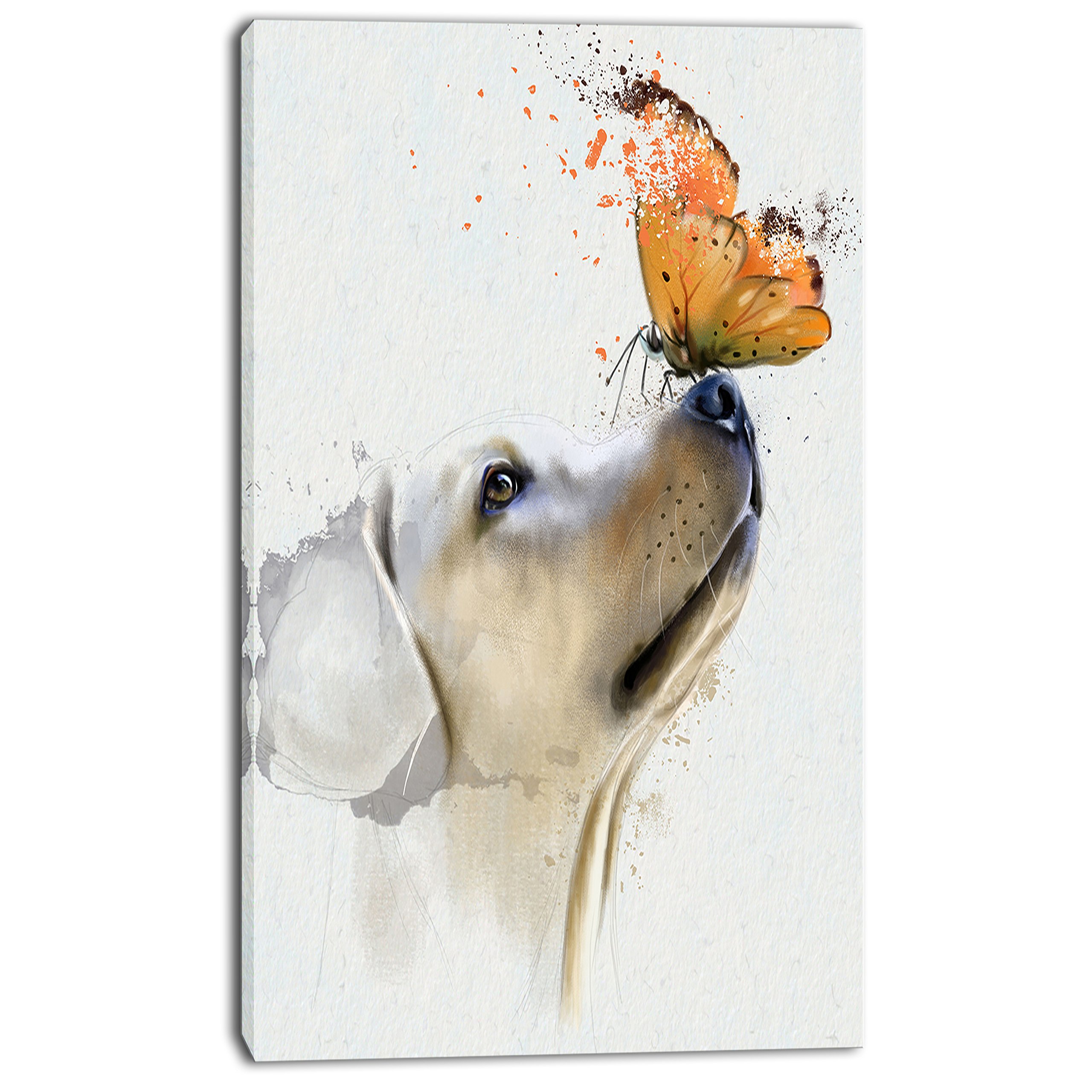 Amazon.co.jp: Designart ゴールデンレトリバー 蝶と犬 大型動物 壁 