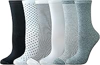 Amazon Essentials Women's Cotton Crew Socks, 6 Pairs