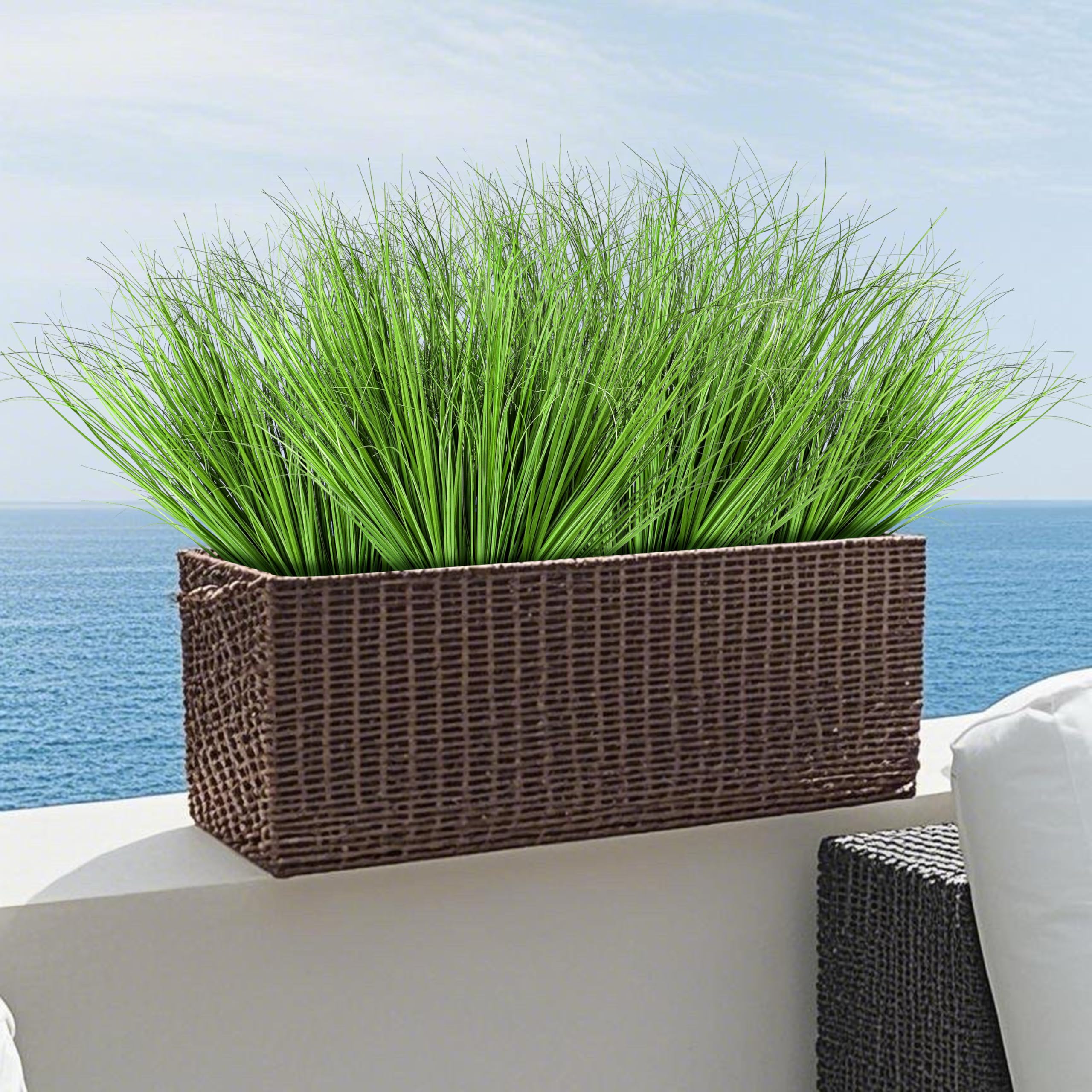 Amazon.de: Wlicon 24 Straue Knstliches Gras Wie Echte Knstliche Pflanze  Grn Knstliches Weizengras Knstliche Pflanze 53 cm Grn Dekorationsgras  Innengarten im Freien Balkon Vase