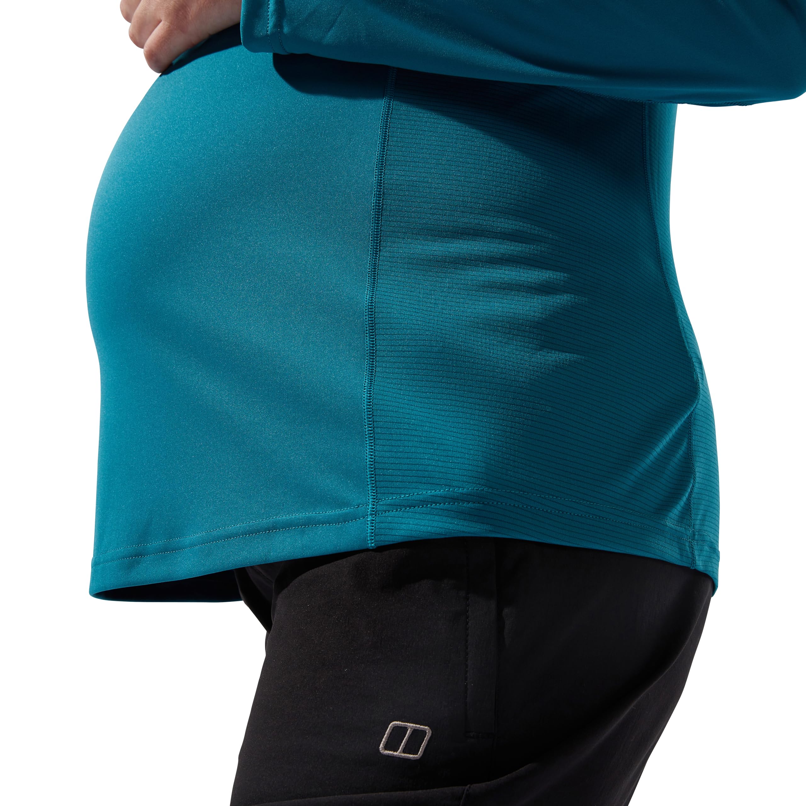 Berghaus 24/7 Maternity Half Zipped Long Sleeve Tech T-Shirt | Moisture Wicking | Breathable | Environmentally Conscious Camiseta Mujer