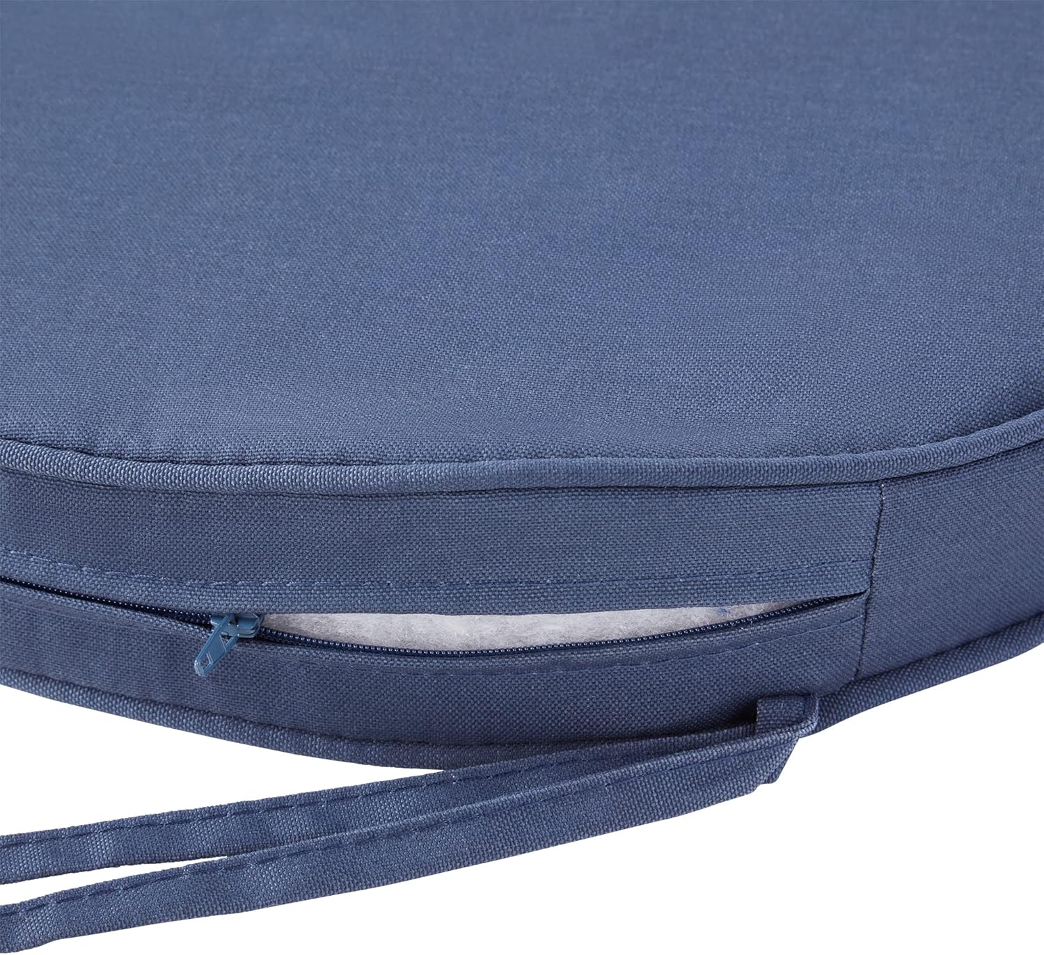 18" Round Outdoor Reversible Dining Seat Cushion (2-Pack), Navy