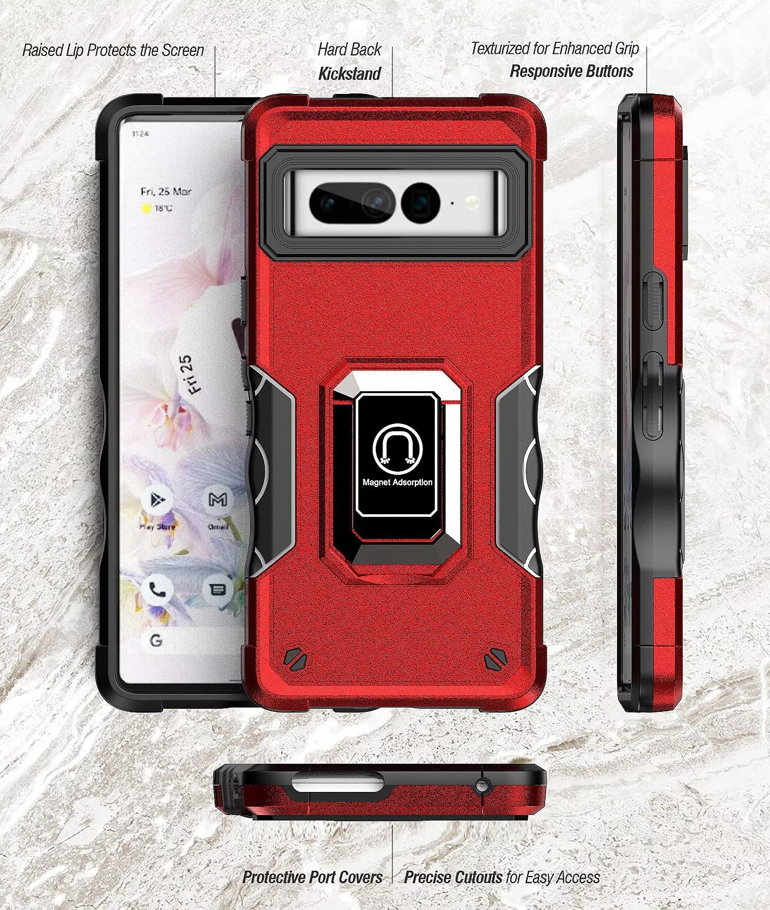 ESONG Cover per Google Pixel 7,Custodia Protettiva di Grado
