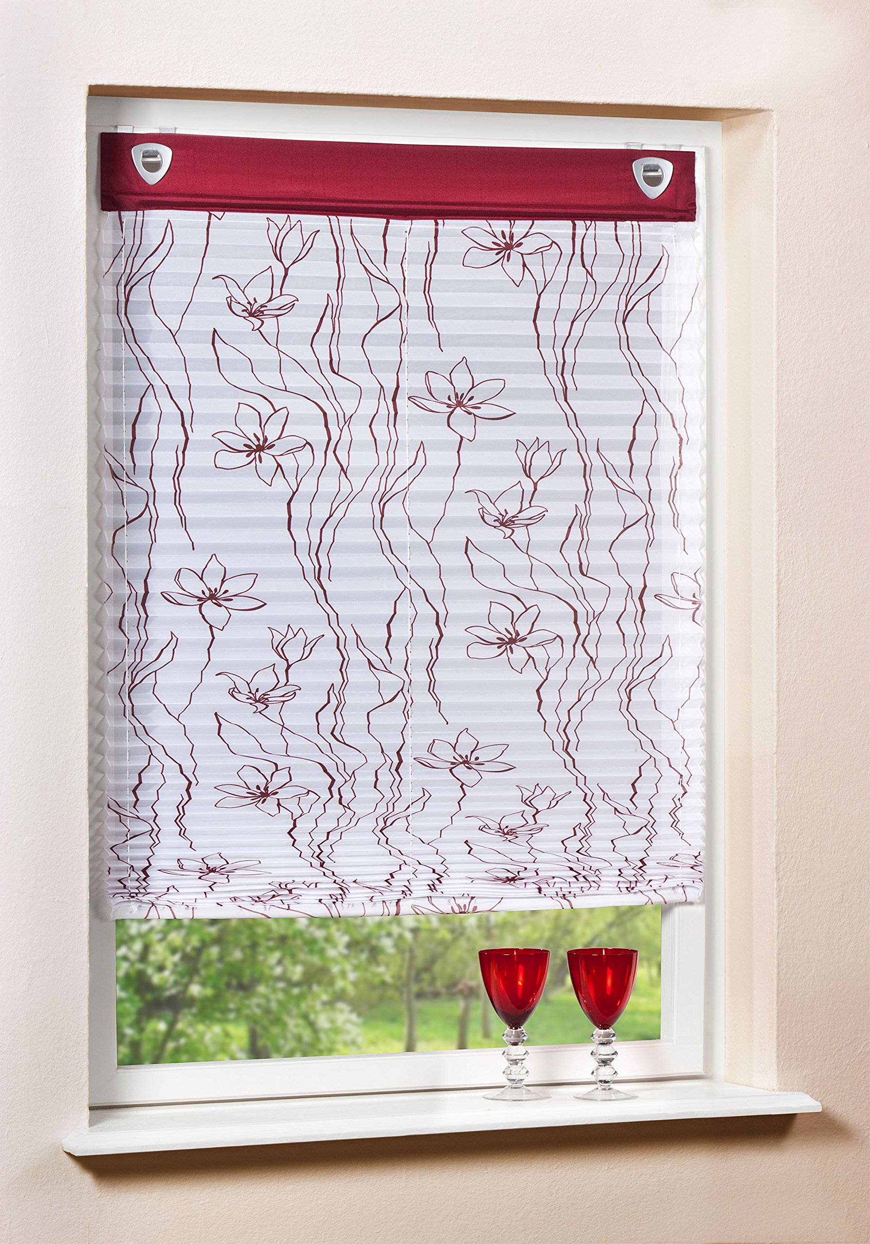 Iovivo Store Bateau En Voilage Avec Oeillets Motif Fleuri