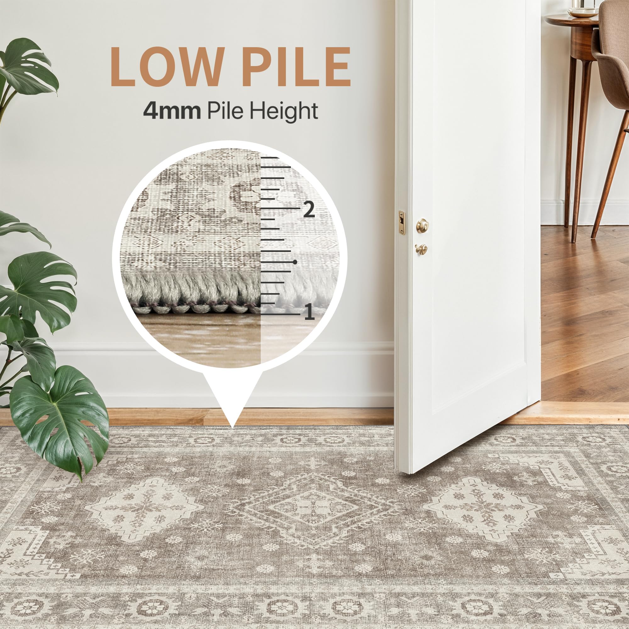 GENIMO Washable Vintage Rug Runner 80x150cm - Image 3