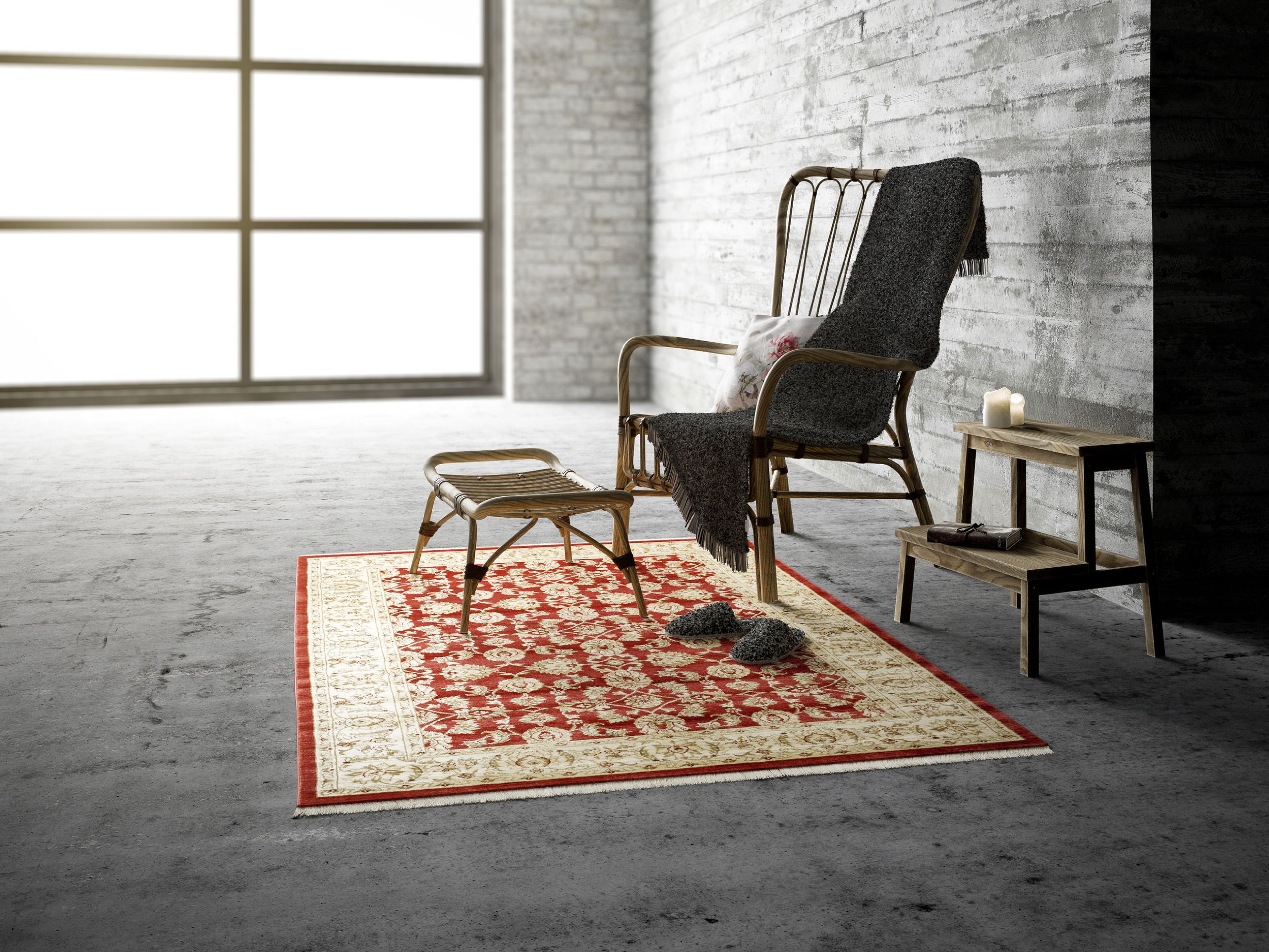 RugVista Ziegler Kaspin Tapis, 160 x 230 cm, Rouge